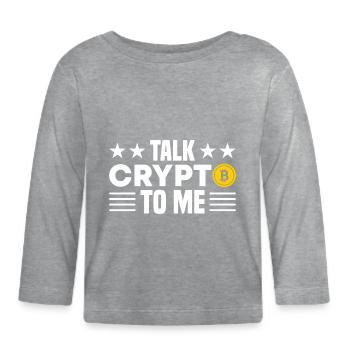 Crypto - Baby Bio-Langarmshirt - Grau meliert - Vorne