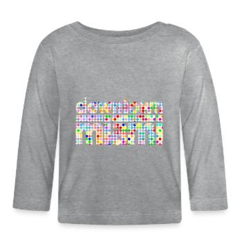 Downtown Miami Dots Style - T-shirt manches longues bio Bébé - gris chiné - Devant