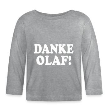 Danke olaf - Baby Bio-Langarmshirt - Grau meliert - Vorne