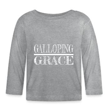 Gift Horseback Adventures Present Quote - Organic Baby Long Sleeve T-Shirt - heather grey - Front
