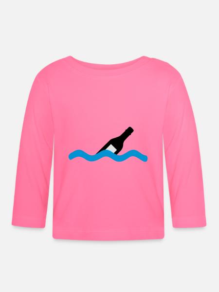 Flaschenpost - Baby Bio-Langarmshirt - Azalea