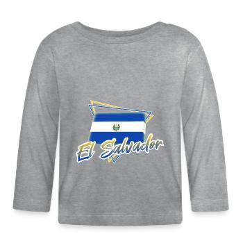 El Salvador - Organic Baby Long Sleeve T-Shirt - heather grey - Front