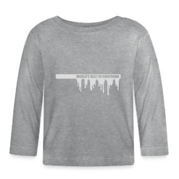 worlds best ex girlfriend - Baby Bio-Langarmshirt - Grau meliert - Vorne