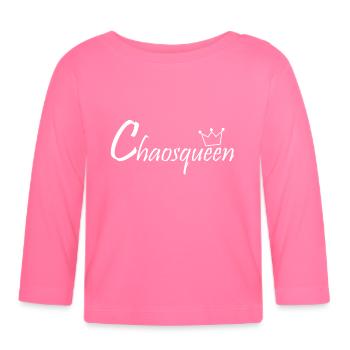 Chaosqueen Geschenkidee Königin - Baby Bio-Langarmshirt - Azalea - Vorne