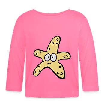 Seestern - Baby Bio-Langarmshirt - Azalea - Vorne