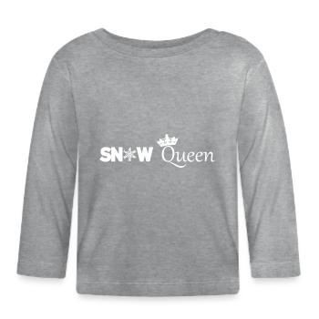 Ski Snowboard Snowboarder - T-shirt manches longues bio Bébé - gris chiné - Devant