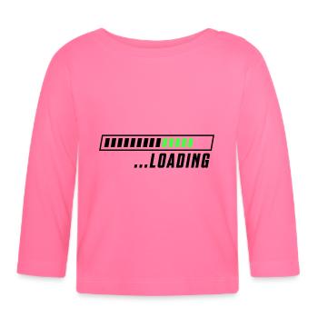 Barre de chargement - T-shirt manches longues bio Bébé - rose azalée - Devant