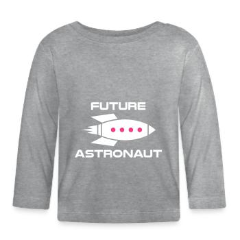 Futur astronaute (vaisseau spatial) - T-shirt manches longues bio Bébé - gris chiné - Devant