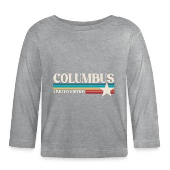 Columbus Ohio - Baby Bio-Langarmshirt - Grau meliert - Vorne