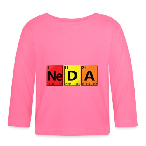NEDA - Dein Name im Chemie-Look - Baby Bio-Langarmshirt