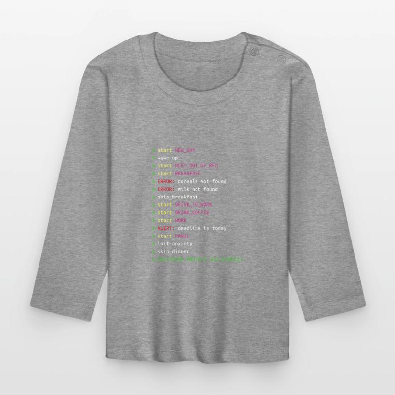 Tag im Leben eines Programmierers Coding Geek Geschenk Baby Bio-Langarmshirt