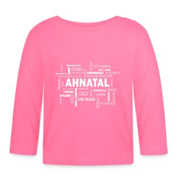 Ahnatal Kassel Nordhessen Meine Hauptstadt Heimat - Baby Bio-Langarmshirt - Azalea - Vorne