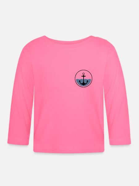 Anker Logo - Baby Bio-Langarmshirt - Azalea