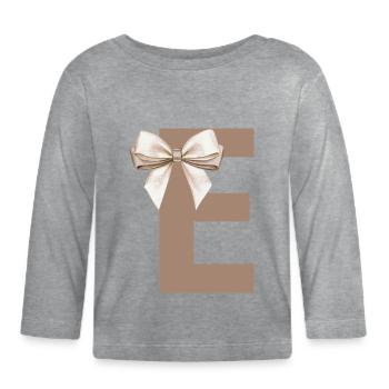 Buchstabe E Knoten - Baby Bio-Langarmshirt - Grau meliert - Vorne