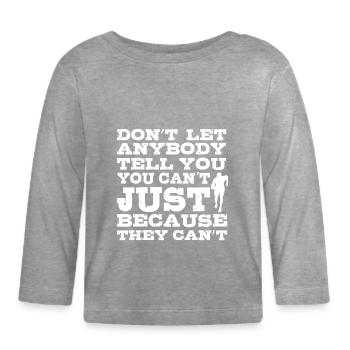 course - T-shirt manches longues bio Bébé - gris chiné - Devant