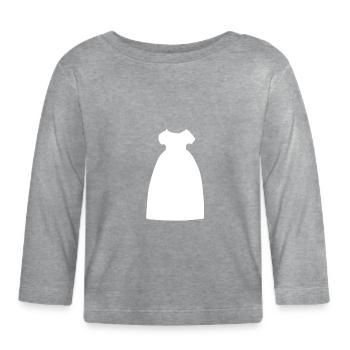 Kleid Symbol Klamotten cartoon - Baby Bio-Langarmshirt - Grau meliert - Vorne