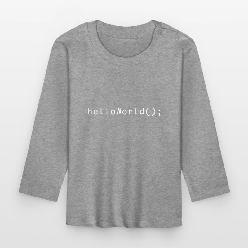 HelloWorld Program Code Coding Informatik Organic Baby Long Sleeve T-Shirt