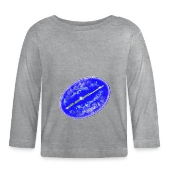 Transversale 2 - T-shirt manches longues bio Bébé - gris chiné - Devant