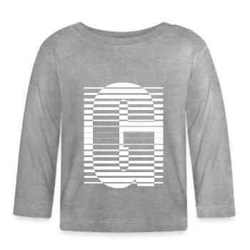 LETTER G - Organic Baby Long Sleeve T-Shirt - heather grey - Front