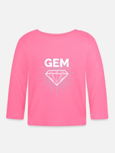 Edelstein! - Baby Bio-Langarmshirt - Azalea