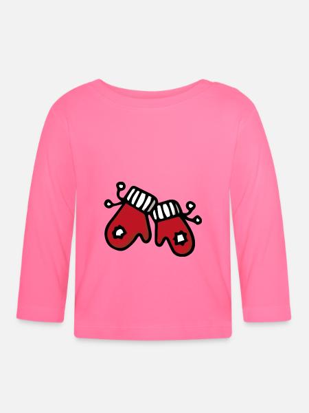 Fäustling Handschuhe Winter - Baby Bio-Langarmshirt - Azalea