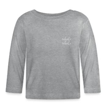 Expirez par inspiration - T-shirt manches longues bio Bébé - gris chiné - Devant