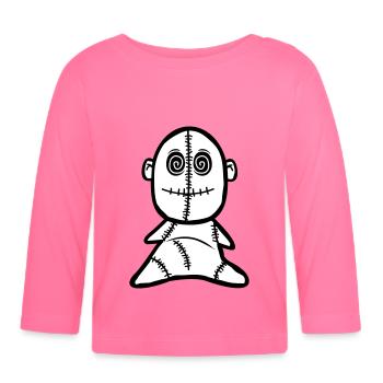 Voodoo Doll - Organic Baby Long Sleeve T-Shirt - azalea - Front