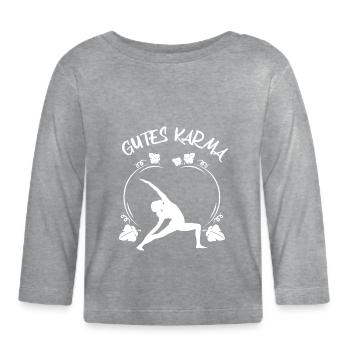 Yoga - Baby Bio-Langarmshirt - Grau meliert - Vorne