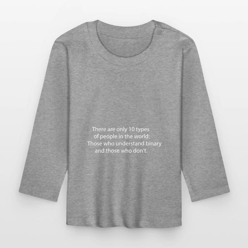 Binär Binary Programmiersprache Computer Geschenk Baby Bio-Langarmshirt