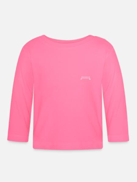 Einfeldträger mit Gleichstreckenlast - Baby Bio-Langarmshirt - Azalea