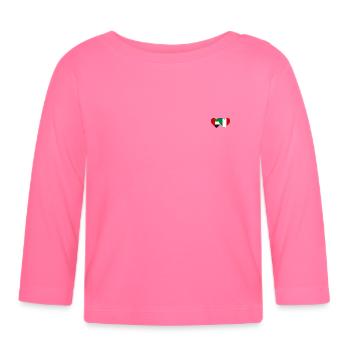 Vereinigte Arabische Emirate Italien Flagge Herz - Baby Bio-Langarmshirt - Azalea - Vorne