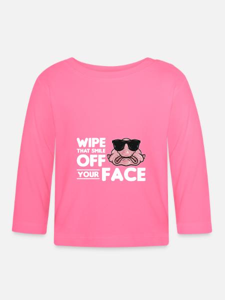Blobfisch - Baby Bio-Langarmshirt - Azalea