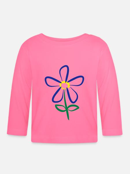 Blume - Baby Bio-Langarmshirt - Azalea