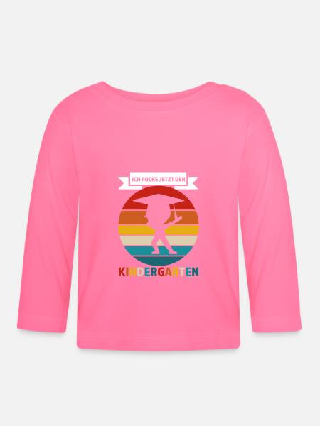 Kindergarten Anfang Kita-Anfang Geschenk - Baby Bio-Langarmshirt - Azalea