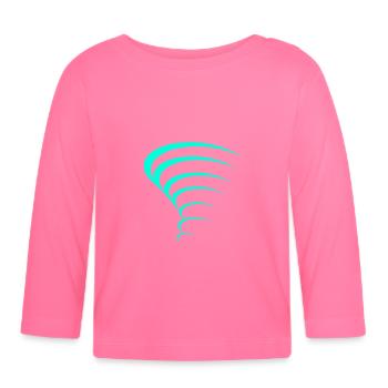 Tornado design - Organic Baby Long Sleeve T-Shirt - azalea - Front