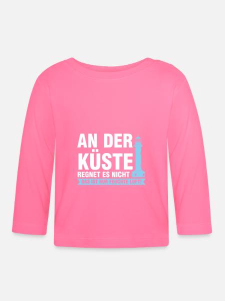 Platdeutsch Norddeutschen Möwe Geschenk - Baby Bio-Langarmshirt - Azalea