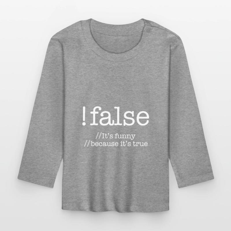 Falsche Programmierung Codierung Programmierer Geschenk Baby Bio-Langarmshirt