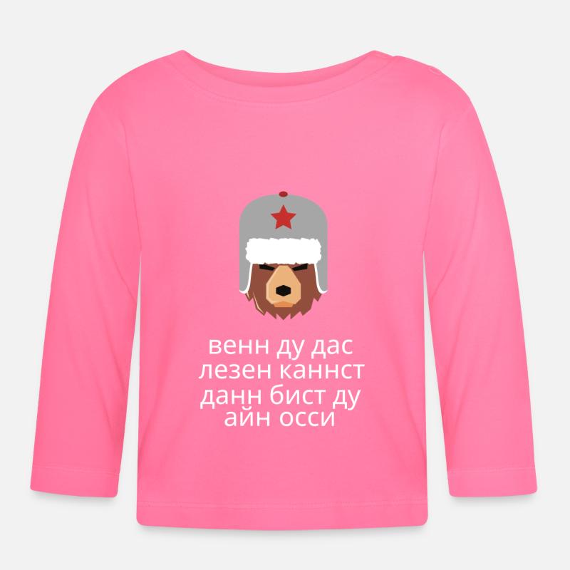 Si vous pouvez lire cela, alors vous êtes un ossi. - T-shirt manches longues bio Bébé - rose azalée
