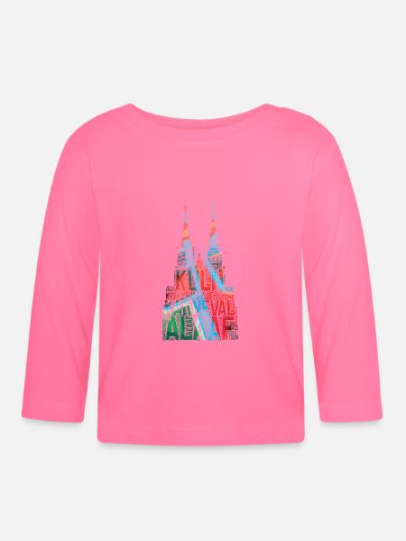Kölner Dom Köln Karneval - Baby Bio-Langarmshirt - Azalea