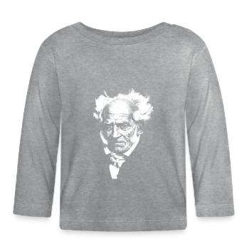 Artur Shopenhauer - T-shirt manches longues bio Bébé - gris chiné - Devant