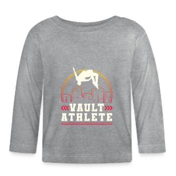 Parkour Freerunning Traceur - Baby Bio-Langarmshirt - Grau meliert - Vorne