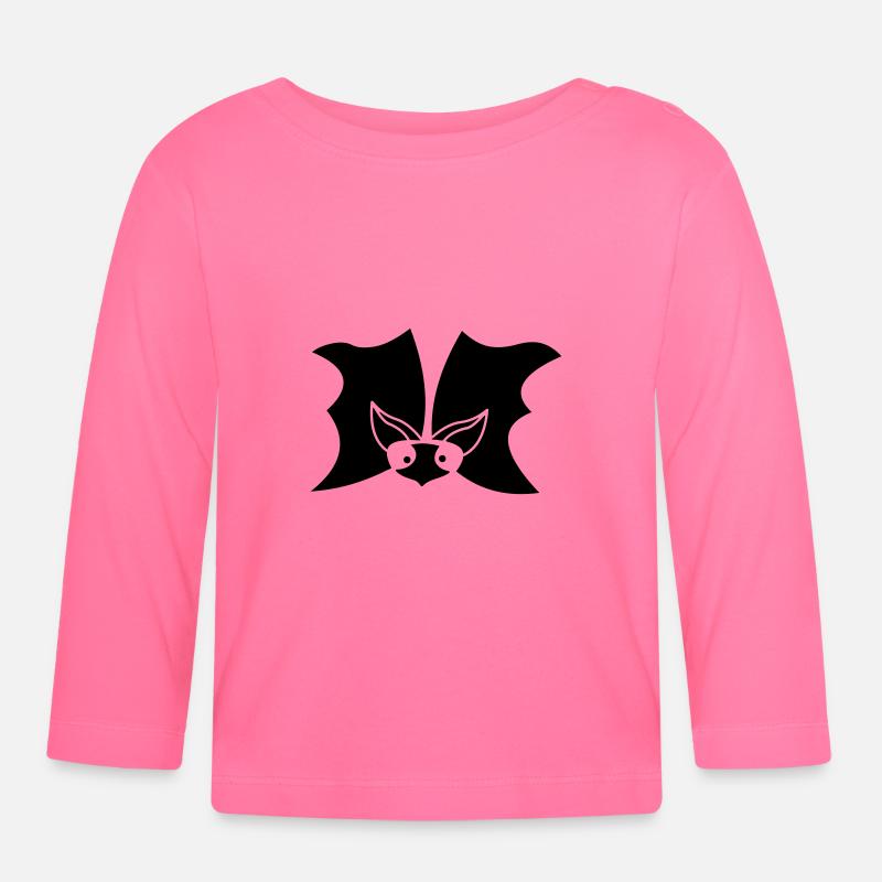 Fledermaus - Baby Bio-Langarmshirt - Azalea