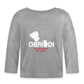 Chefkoch - Baby Bio-Langarmshirt - Grau meliert - Vorne