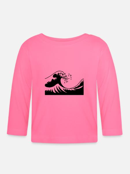 Tsunami - Baby Bio-Langarmshirt - Azalea