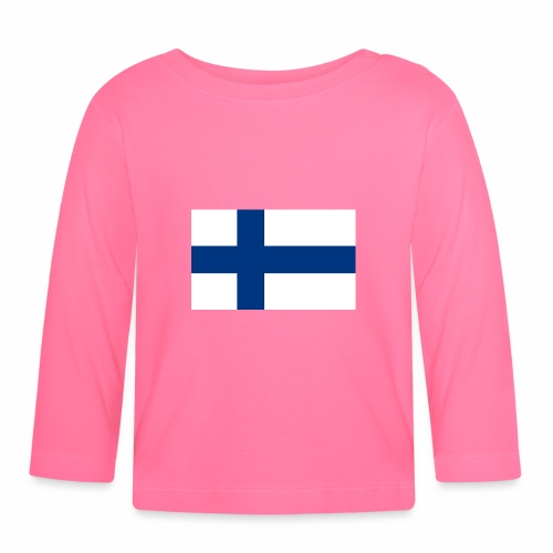 Suomenlippu - tuoteperhe - Vauvan luomuruopitkähihainen paita