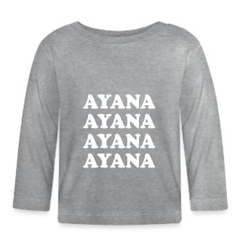 Nom: Ayana - T-shirt manches longues bio Bébé - gris chiné - Devant