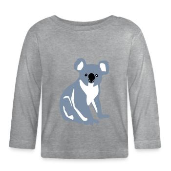 Koala, Koalabär - Baby Bio-Langarmshirt - Grau meliert - Vorne