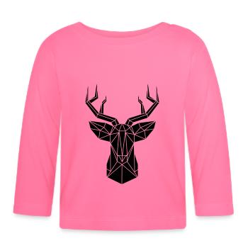 Hirsch - Baby Bio-Langarmshirt - Azalea - Vorne