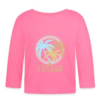 Viêt Nam - T-shirt manches longues bio Bébé - rose azalée - Devant
