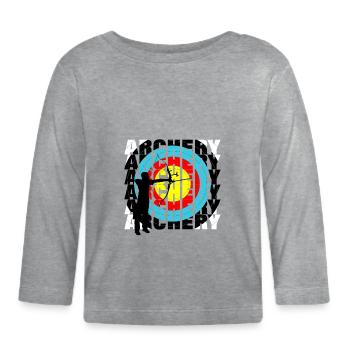 Archers Sport Cool Typographie Archers Graphique - T-shirt manches longues bio Bébé - gris chiné - Devant